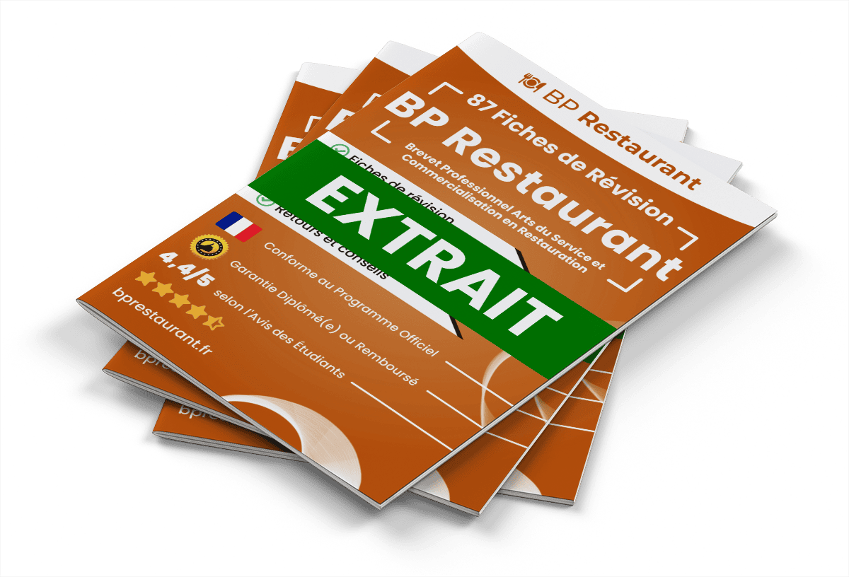 Extrait Fiches Révision gratuites BP Restaurant
